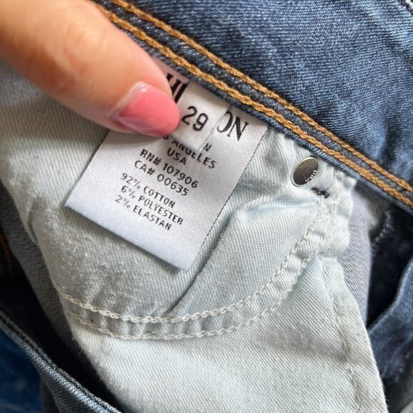 Hudson Womens Ginny Crop Straight w/ Cuff 24" Low Rise in Deco Blue Size 29 - Picture 6 of 7